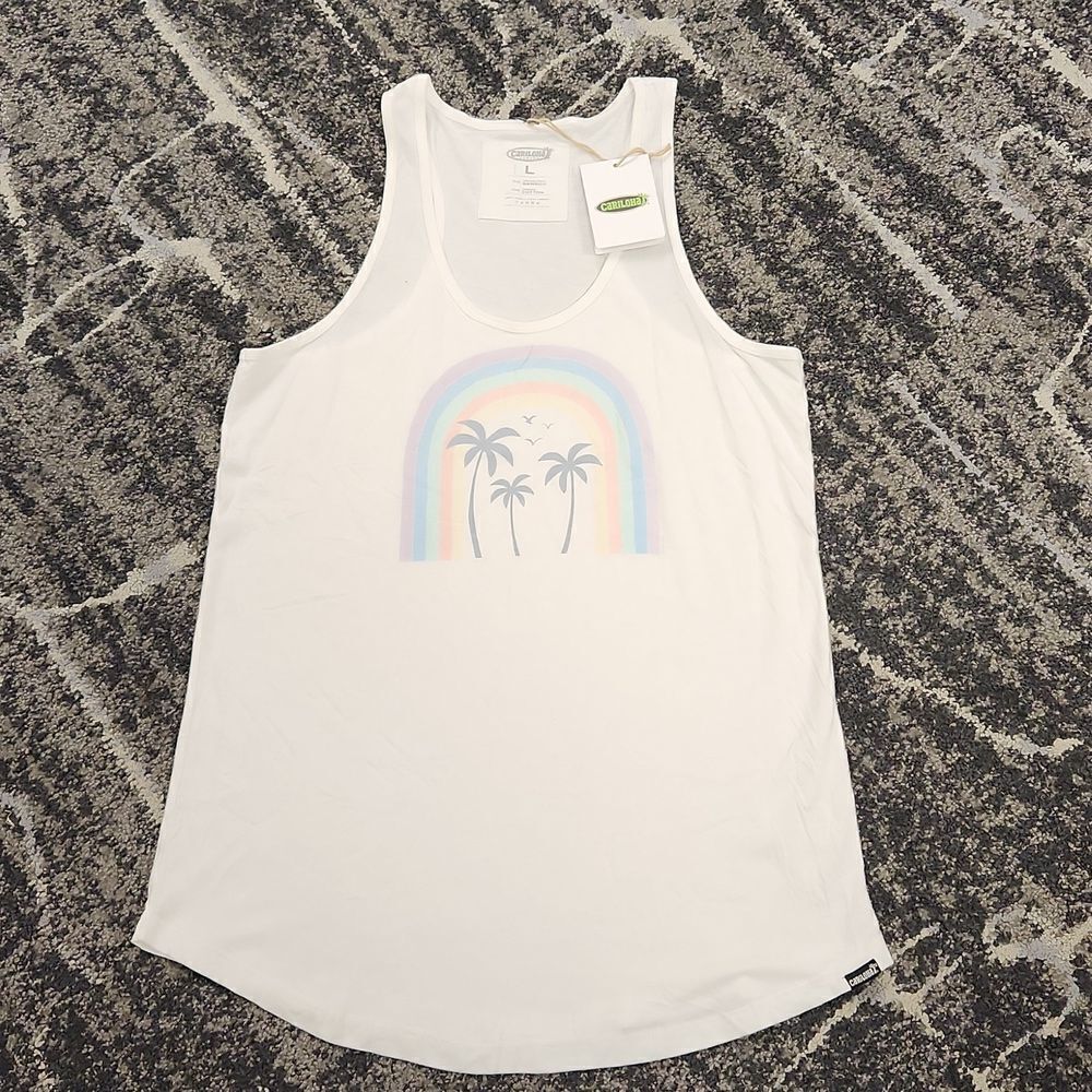 NWT Cariloha Bamboo Hawaii Tank Top L